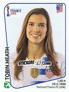 Figurina Tobin Heath - FIFA Women's World Cup France 2019 - Panini