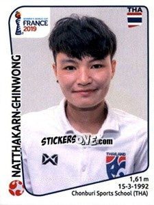 Sticker Natthakarn Chinwong - FIFA Women's World Cup France 2019 - Panini