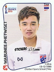 Cromo Warunee Phetwiset - FIFA Women's World Cup France 2019 - Panini