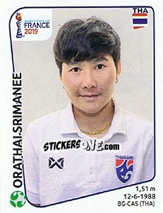 Sticker Orathai Srimanee - FIFA Women's World Cup France 2019 - Panini