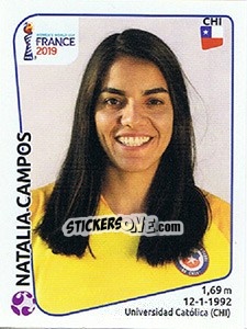 Cromo Natalia Campos - FIFA Women's World Cup France 2019 - Panini