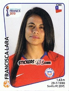Sticker Francisca Lara - FIFA Women's World Cup France 2019 - Panini