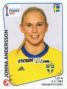 Cromo Jonna Andersson - FIFA Women's World Cup France 2019 - Panini
