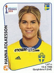 Sticker Hanna Folkesson - FIFA Women's World Cup France 2019 - Panini