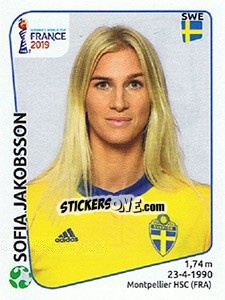 Figurina Sofia Jakobsson - FIFA Women's World Cup France 2019 - Panini