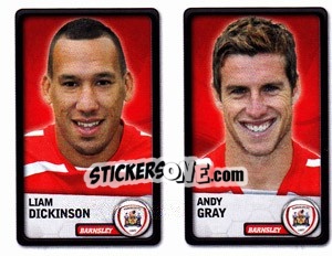 Sticker Liam Dickinson / Andy Gray - NPower Championship 2010-2011 n. 15 - Panini