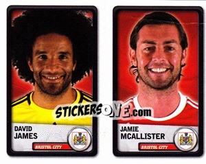 Cromo David James / Jamie McAllister - NPower Championship 2010-2011 - Panini