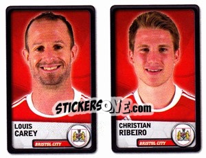 Sticker Louis Carey / christian Ribeiro - NPower Championship 2010-2011 - Panini