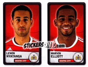 Sticker Lewin Nyatanga / Marvin Elliott - NPower Championship 2010-2011 n. 24 - Panini