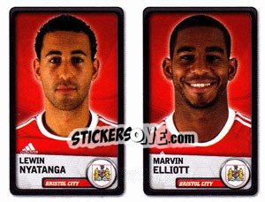 Sticker Lewin Nyatanga / Marvin Elliott - NPower Championship 2010-2011 - Panini