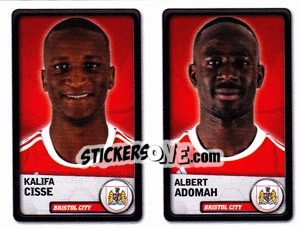 Sticker Kalifa Cisse / albert Adomah - NPower Championship 2010-2011 n. 26 - Panini