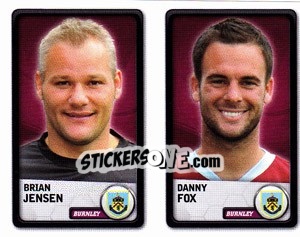 Sticker Brian Jensen / Danny Fox - NPower Championship 2010-2011 n. 36 - Panini