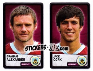 Sticker Graham Alexander / jack Cork - NPower Championship 2010-2011 n. 39 - Panini