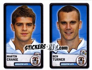 Sticker Martin Cranie / Ben Turner - NPower Championship 2010-2011 n. 67 - Panini