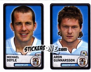 Sticker Michael Doyle / Aron Gunnarsson - NPower Championship 2010-2011 n. 70 - Panini
