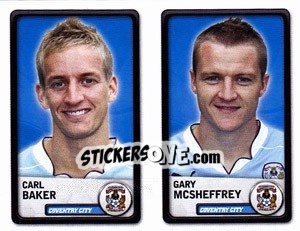 Figurina Carl Baker / Gary McSheffrey - NPower Championship 2010-2011 - Panini