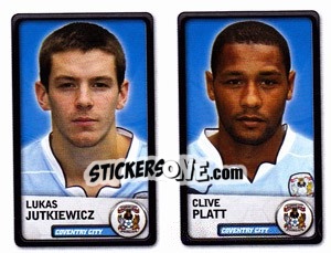 Sticker Lukas Jutkiewicz / Clive Platt - NPower Championship 2010-2011 n. 75 - Panini