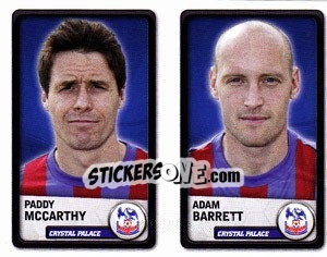 Sticker Paddy McCarthy / Adam Barrett - NPower Championship 2010-2011 - Panini