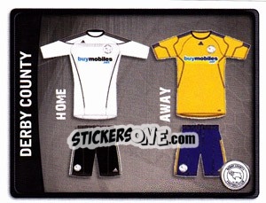 Sticker Derby County Kit - NPower Championship 2010-2011 - Panini