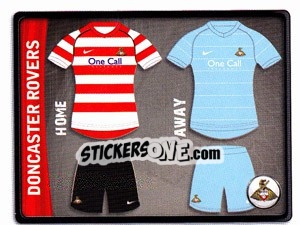 Sticker Doncaster Rovers Kit - NPower Championship 2010-2011 n. 117 - Panini