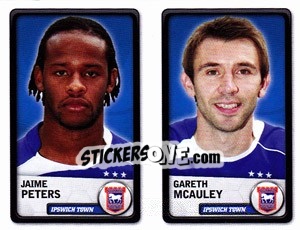 Sticker Jaime Peters / Gareth McAuley - NPower Championship 2010-2011 n. 150 - Panini