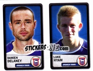 Sticker Damien Delaney / Luke Hyam - NPower Championship 2010-2011 n. 151 - Panini