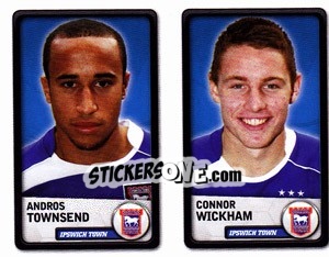 Sticker Andros Townsend / Connor Wickham - NPower Championship 2010-2011 n. 157 - Panini