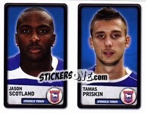 Sticker Jason Scotland / tamas Priskin - NPower Championship 2010-2011 n. 158 - Panini
