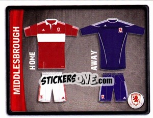 Sticker Middlesbrough Kit - NPower Championship 2010-2011 - Panini