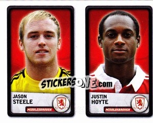 Sticker Jason Steele / justin Hoyte - NPower Championship 2010-2011 - Panini