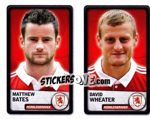 Sticker Matthew Bates / David Wheater - NPower Championship 2010-2011 n. 203 - Panini