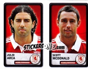 Sticker Julio Arca / scott Mcdonald - NPower Championship 2010-2011 n. 210 - Panini