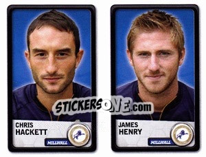 Cromo Chris Hackett / James Henry - NPower Championship 2010-2011 n. 222 - Panini