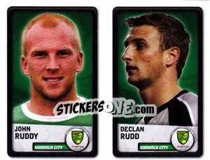 Cromo John Ruddy / Declan Rudd - NPower Championship 2010-2011 - Panini