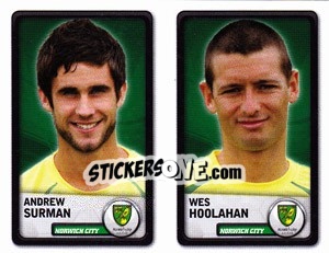 Sticker Andrew Surman / Wes Hoolahan - NPower Championship 2010-2011 n. 236 - Panini