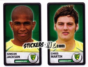 Sticker Simeon Jackson / chris Martin - NPower Championship 2010-2011 n. 241 - Panini