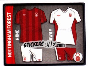 Sticker Nottingham Forest Kit - NPower Championship 2010-2011 n. 245 - Panini