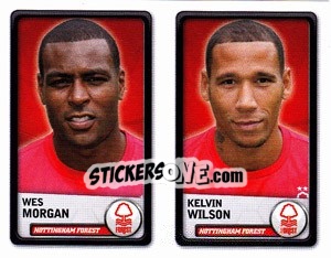 Sticker Wes Morgan / Kelvin Wilson - NPower Championship 2010-2011 n. 248 - Panini