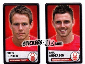Sticker Chris Gunter / Paul Anderson - NPower Championship 2010-2011 n. 249 - Panini