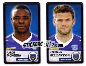 Sticker Aaron Mokoena / Hermann Hreidarsson - NPower Championship 2010-2011 n. 263 - Panini