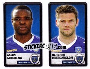 Cromo Aaron Mokoena / Hermann Hreidarsson - NPower Championship 2010-2011 - Panini