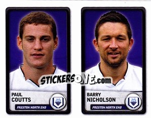 Sticker Paul Coutts / Barry Nicholson - NPower Championship 2010-2011 n. 280 - Panini