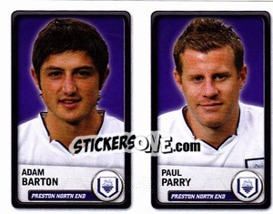 Sticker Adam Barton / Paul Parry - NPower Championship 2010-2011 - Panini