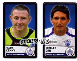 Sticker Paddy Kenny / Bradley Orr - NPower Championship 2010-2011 n. 300 - Panini