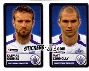 Sticker Kaspars Gorkss / Matt Connolly - NPower Championship 2010-2011 n. 302 - Panini
