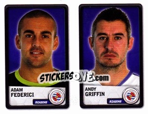 Sticker Adam Federici / Andy Griffin - NPower Championship 2010-2011 n. 315 - Panini