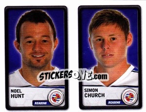 Sticker Noel Hunt / Simon Church - NPower Championship 2010-2011 - Panini
