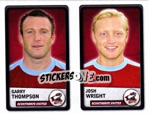 Sticker Garry Thompson / Josh Wright - NPower Championship 2010-2011 - Panini