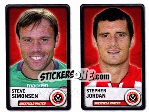 Sticker Steve Simonsen / Stephen Jordan - NPower Championship 2010-2011 n. 345 - Panini