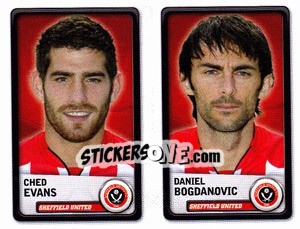 Sticker Ched Evans / Daniel Bogdanovic - NPower Championship 2010-2011 n. 353 - Panini